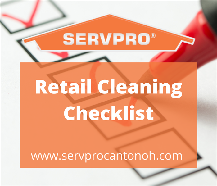 Image of a checlist - Retail Cleaning Checklist - www.servprocantonoh.com